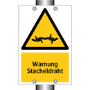 Warnung Stacheldraht
