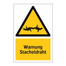Warnung Stacheldraht