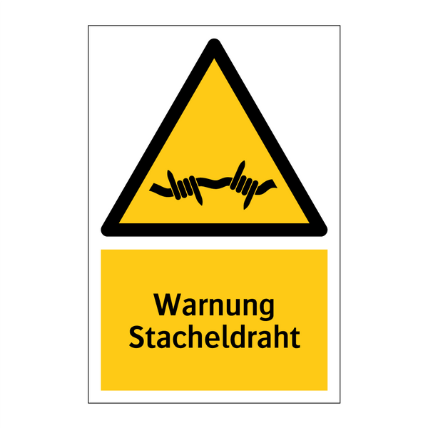 Warnung Stacheldraht