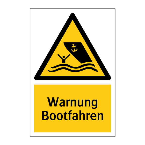 Warnung Bootfahren