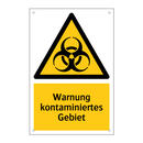 Warnung kontaminiertes Gebiet