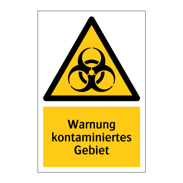 Warnung kontaminiertes Gebiet