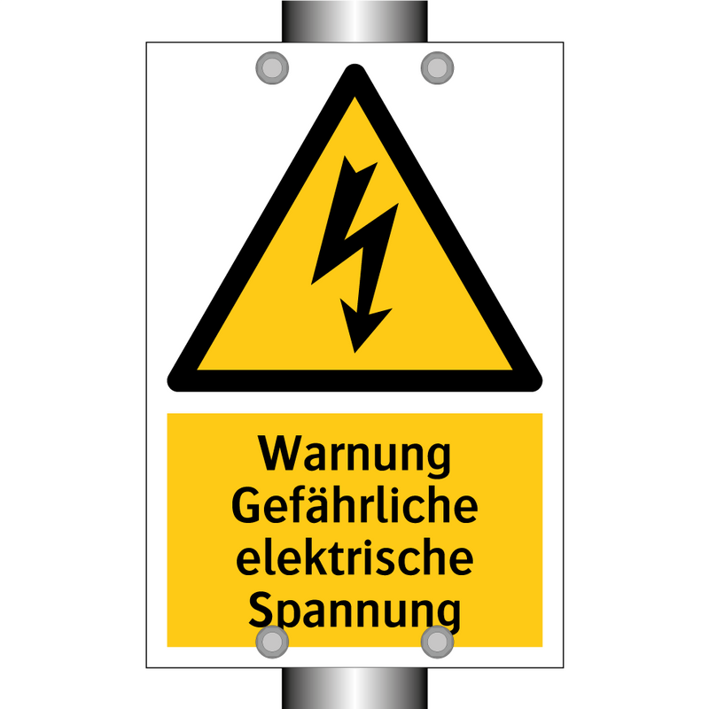 Warnung Gefährliche elektrische Spannung
