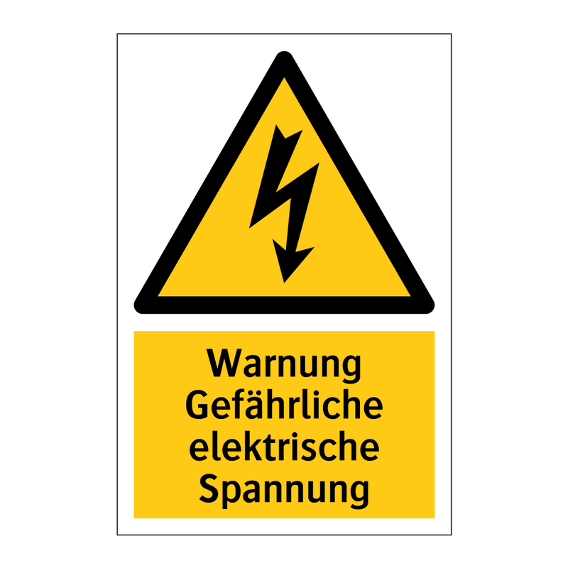 Warnung Gefährliche elektrische Spannung