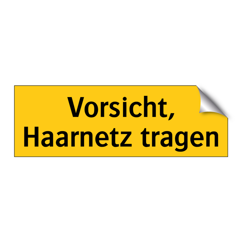 Vorsicht, Haarnetz tragen