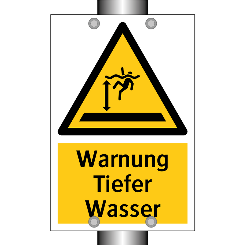 Warnung Tiefer Wasser