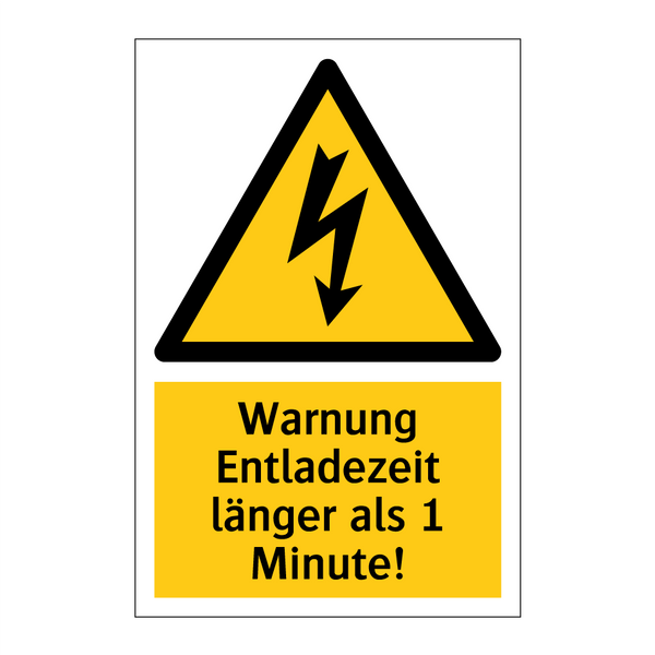 Warnung Entladezeit länger als 1 Minute!