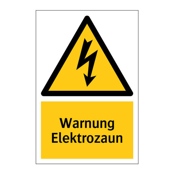 Warnung Elektrozaun