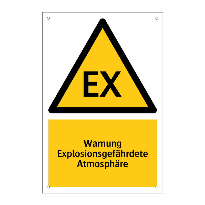 Warnung Explosionsgefährdete Atmosphäre