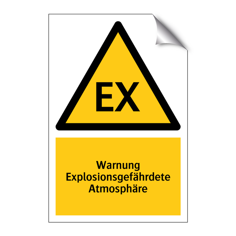 Warnung Explosionsgefährdete Atmosphäre