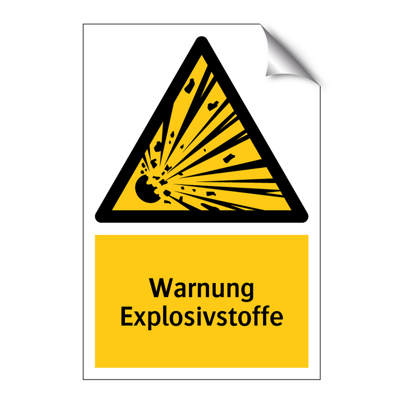 Warnung Explosivstoffe