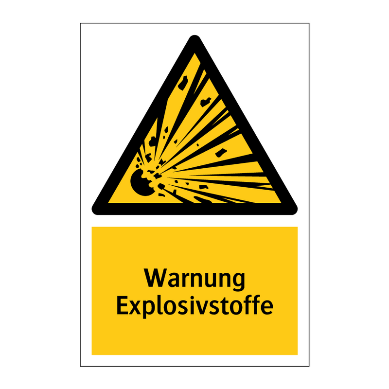 Warnung Explosivstoffe