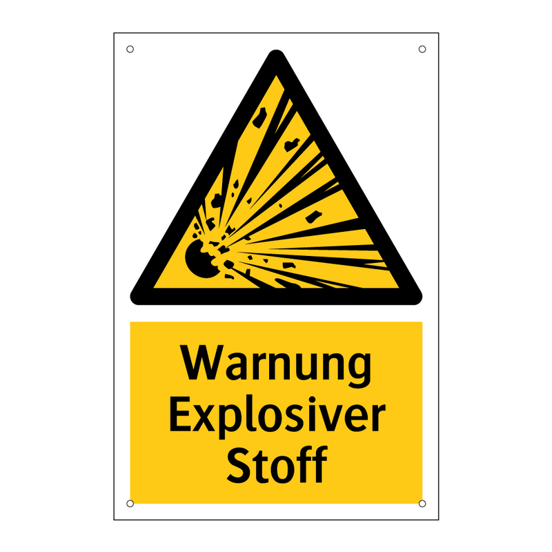 Warnung Explosiver Stoff