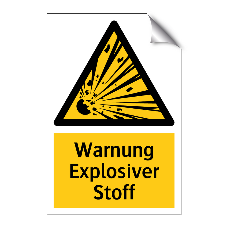 Warnung Explosiver Stoff