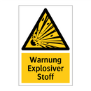 Warnung Explosiver Stoff