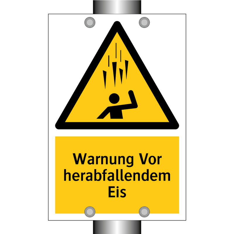 Warnung Vor herabfallendem Eis