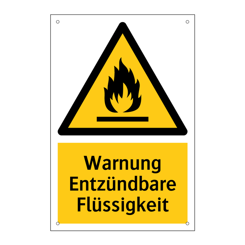 Warnung Entzündbare Flüssigkeit