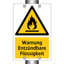 Warnung Entzündbare Flüssigkeit