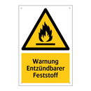Warnung Entzündbarer Feststoff