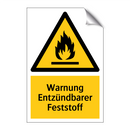 Warnung Entzündbarer Feststoff