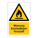 Warnung Entzündbarer Feststoff