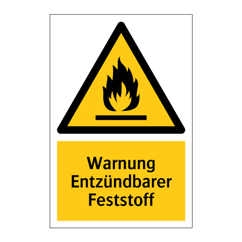 Warnung Entzündbarer Feststoff