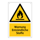 Warnung Entzündliche Stoffe