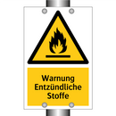 Warnung Entzündliche Stoffe