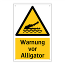 Warnung vor Alligator