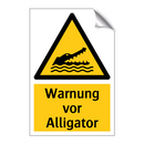 Warnung vor Alligator