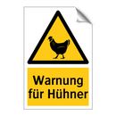 Warnung für Hühner