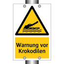 Warnung vor Krokodilen