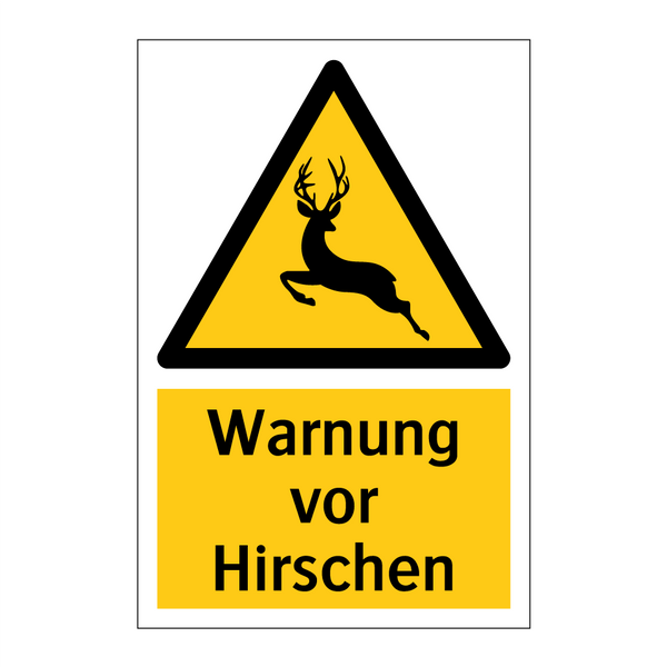 Warnung vor Hirschen