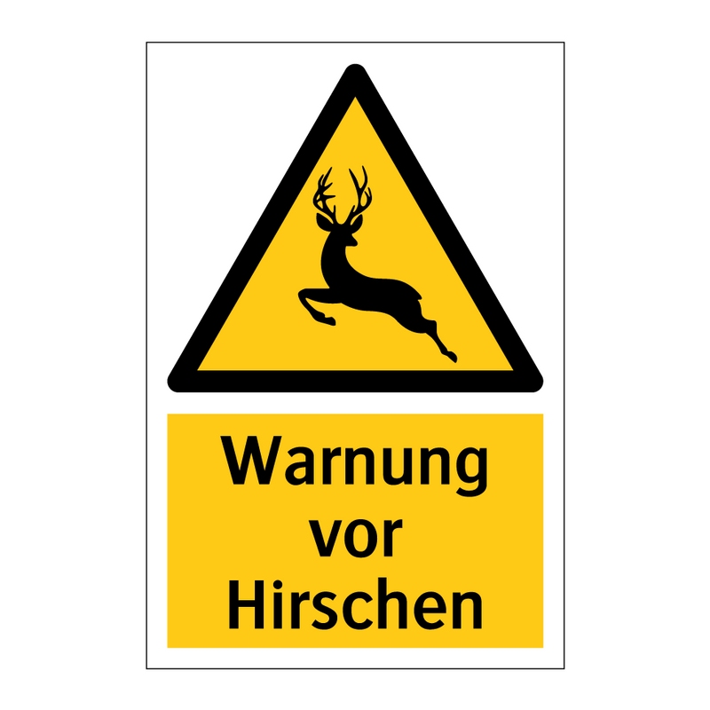 Warnung vor Hirschen