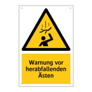 Warnung vor herabfallenden Ästen