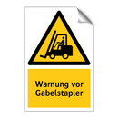 Warnung vor Gabelstapler
