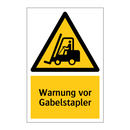 Warnung vor Gabelstapler