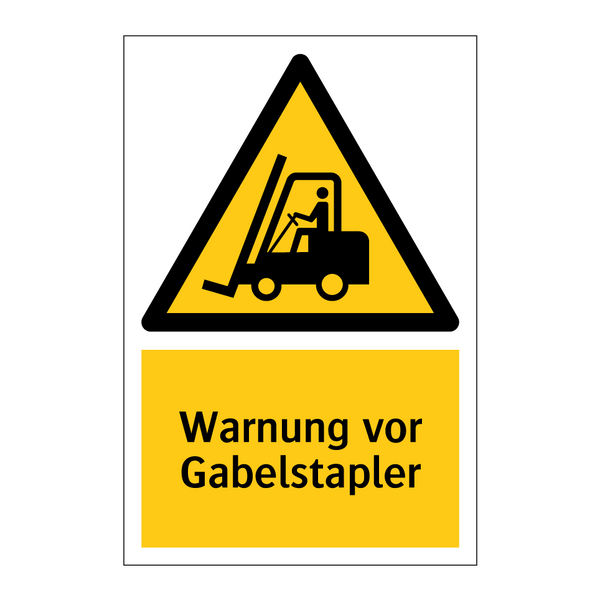 Warnung vor Gabelstapler