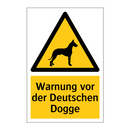 Warnung vor der Deutschen Dogge