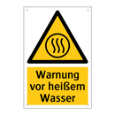 Warnung vor heißem Wasser