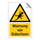 Warnung vor Eidechsen