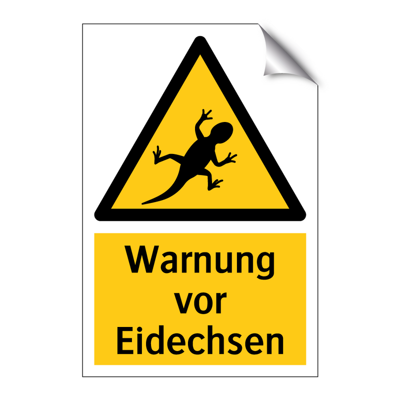 Warnung vor Eidechsen