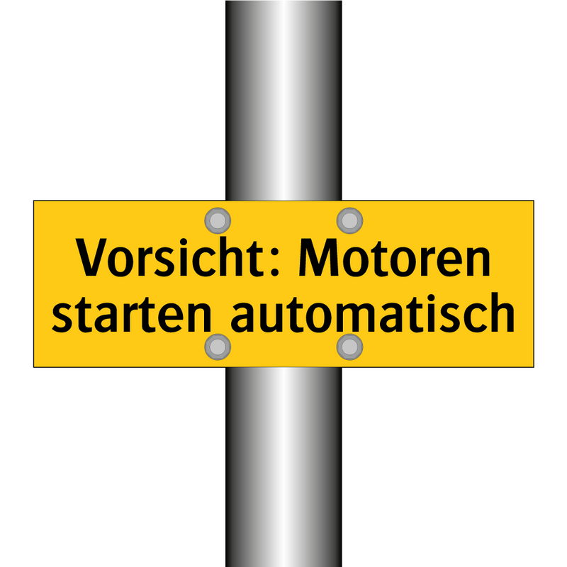 Vorsicht: Motoren starten automatisch