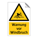 Warnung vor Windbruch