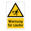 Warnung für Läufer