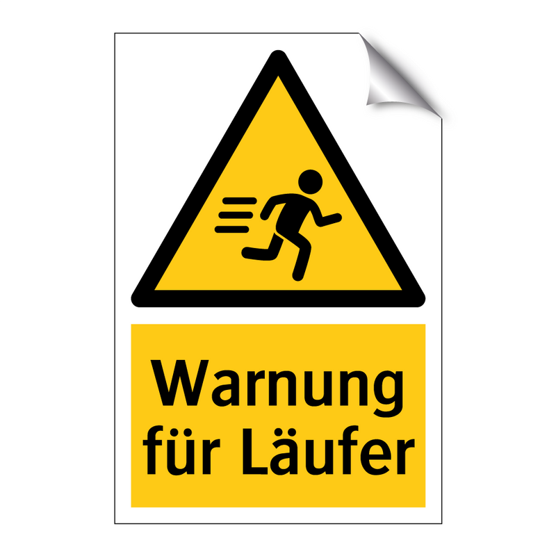 Warnung für Läufer