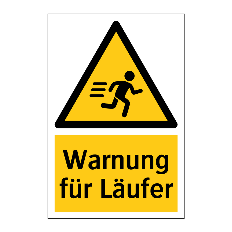 Warnung für Läufer