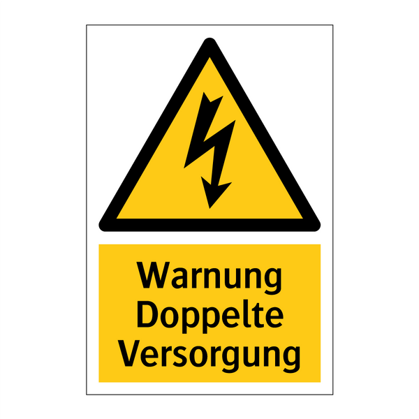 Warnung Doppelte Versorgung