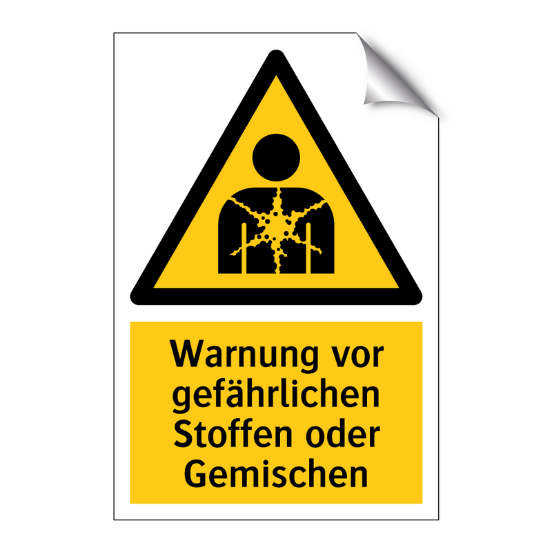 Warnung vor gefährlichen Stoffen oder Gemischen
