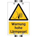 Warnung hohe Lärmpegel
